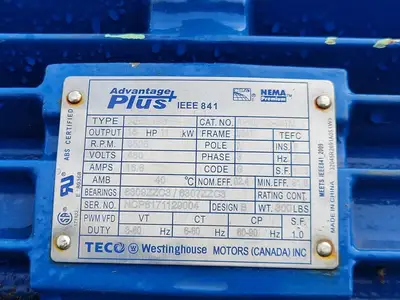 Used TECO-WESTINGHOUSE APH0152-841M Motors (misc) British Columbia CA | Lenmark #246485