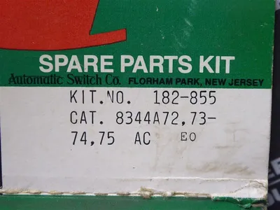 ASCO 182-855 Solenoid Valve Spare Parts Kit New