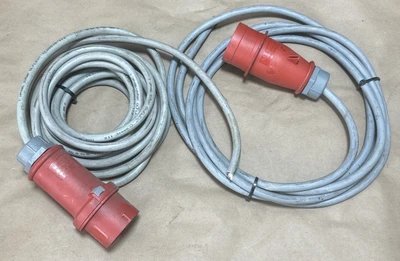 (2) MENNEKES 16A-6h - TYP 3 Industrial Plug (3P + N) IP44 200/346V 240/415V