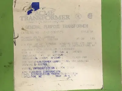 USED ACME T-2-53012-S
