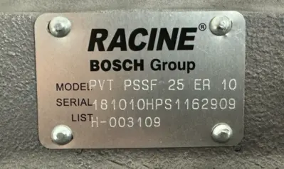 NEW BOSCH RACINE PVT-PSSF-25-ER-10 VANE PUMP H-003109 PVTPSSF25ER10