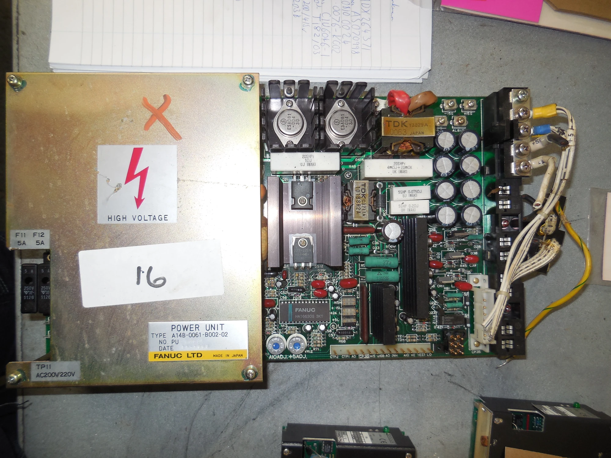 (REF 106) Fanuc Power Unit A14B-0061-B002 02