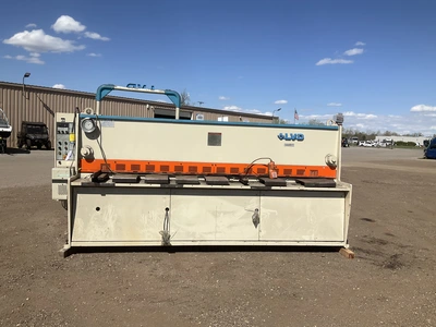 1993 LVD hydraulic shear model JS-C-25/10, 460 volt 3 phase electric, max 10’ wide cut, 39” max back...