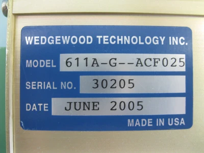 USED Wedgewood Technology Inc. 611A-G--ACF025