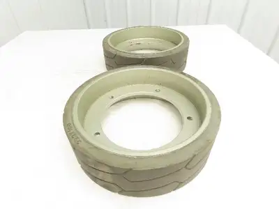 Camso 94012810 Solid Tire And 5 Bolt Rim 323X100 Removed From JLG 10MSP Lot of 2