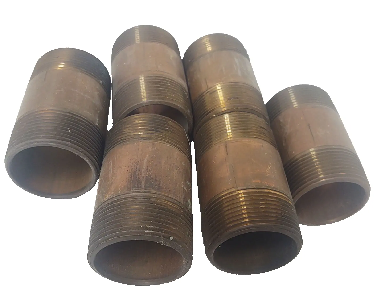 🔥(QTY 6) Brass 1-1/2" x 3" Brass Pipe Nipple NPT