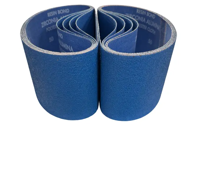 Merit 4" x 24" Sanding Belts 50 Grit Zirconia 10 Pack