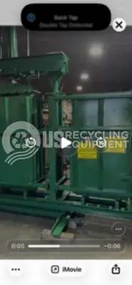Used INTERNATIONAL BALER DHW-3C DOUBLE CHAMBER CLOTHING & TEXTILE VERTICAL Balers South Carolina US | US Recycling Equipment #1343466