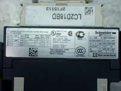 USED SCHNEIDER ELECTRIC LC2D18REQ3827G3