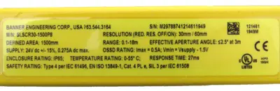 NEW BANNER SLSCR30-1500P8 LIGHT CURTAIN RECEIVER SLSCR301500P8