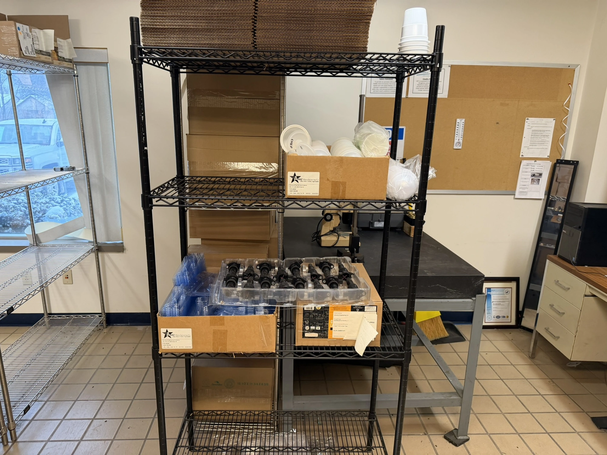(1) Metro style rack, 36" x 18" x 73" tall, does not include contents, rack only.
