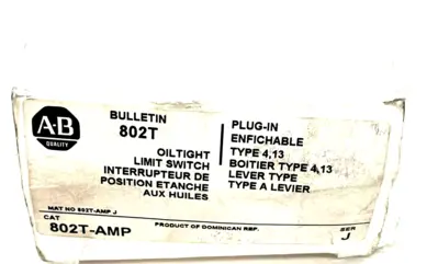 ALLEN BRADLEY 802T-AMP LIMIT SWITCH SER. J 802TAMP NEW, SURPLUS
