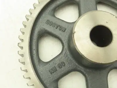 Boston Gear 10390 NH60 Spur Gear 60-Tooth 7.5" OD 1.25" W 1" Smooth Bore