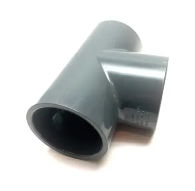 USED SPEARS TEE SLIP SOCKET FITTING GRAY PVCI SCH 80 3" X 3" X 3"