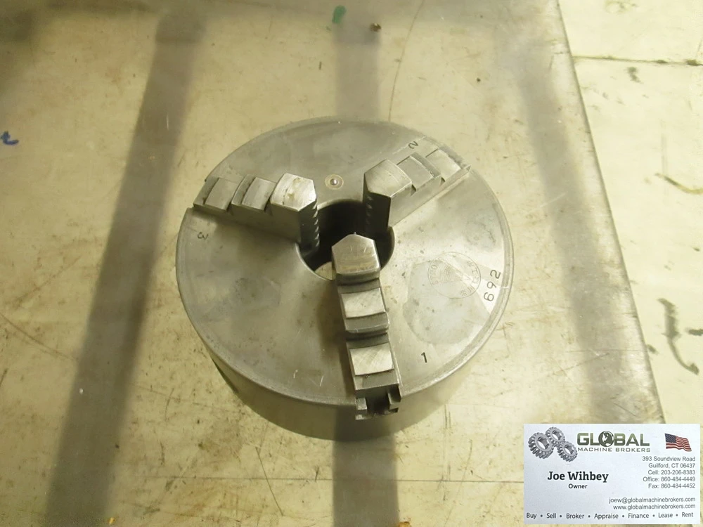 Strong 6.5" Diameter Lathe Jaw Chuck, 1-3/4" Bore, 3 Jaw