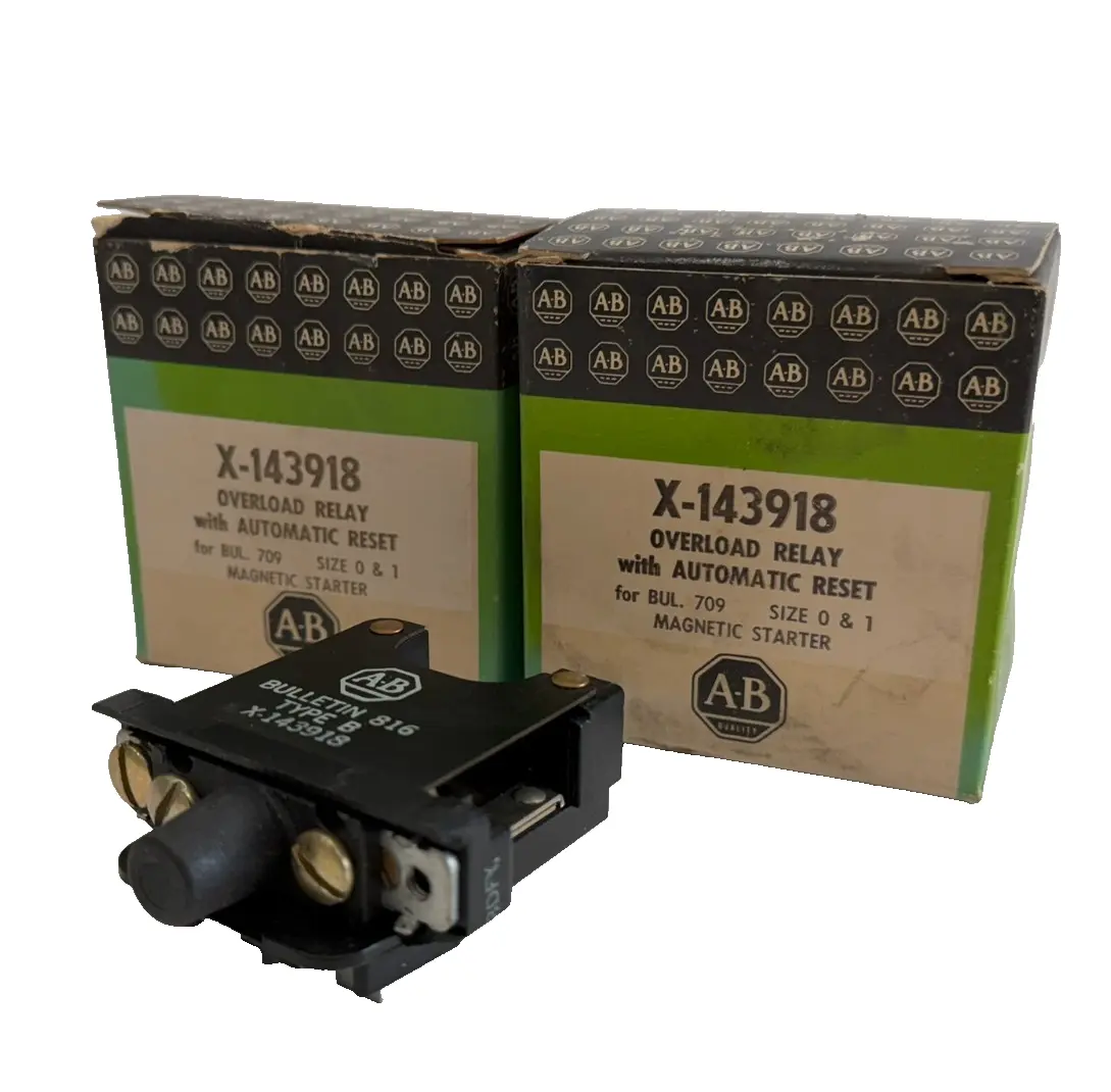 LOT OF 2 ALLEN BRADLEY X-143918 OVERLOAD RELAY X143918 NEW, SURPLUS