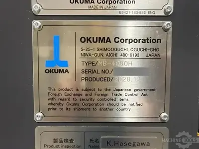 Used 2021 OKUMA MB-4000H Horizontal Machining Centers Arizona US | KD Machinery #1460547