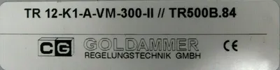 NEW GOLDAMMER TR12-K1-A-VM-300-II TEMPERATURE CONTROL TR12K1AVM300II TR500B.84
