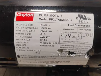 Dayton PP2LTAD23SCG Motors | ESS Industrial Equipment Sales (3)