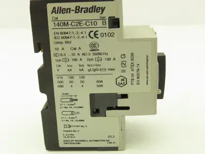 Allen Bradley 140M-C2E-C10 Circuit Breaker Motor Protection 6.3-10A Lot of 4