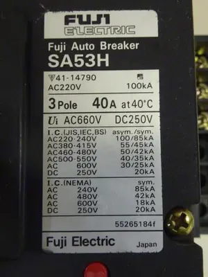 USED FUJI ELECTRIC SA53H-40