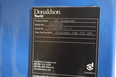 Used DONALDSON / TORIT 260IRD5R BAGHOUSE DUST COLLECTOR Dust Collectors Minnesota US | Machinesused.com #1294022