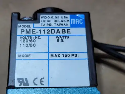 New | in-Stock MAC PME-112DABE Parts (Hydraulics and Pneumatics) British Columbia CA | Lenmark #1440810