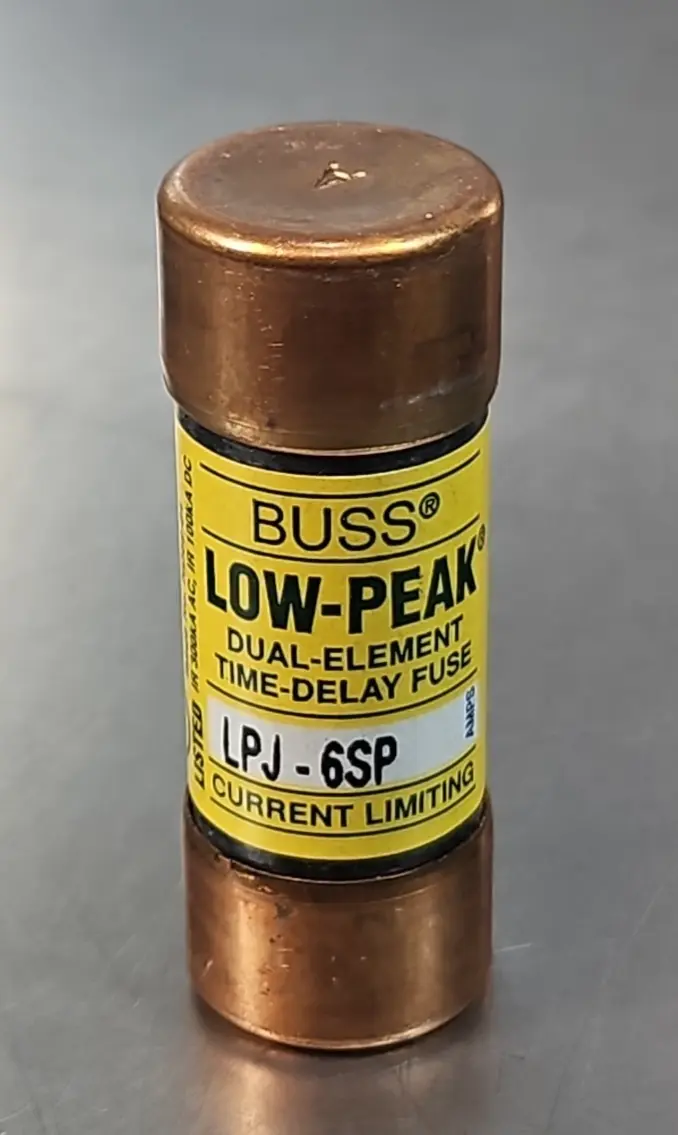 Bussmann LPJ-6SPFuse 6A Time Delay Class J Dual Element 600V Loc4D10