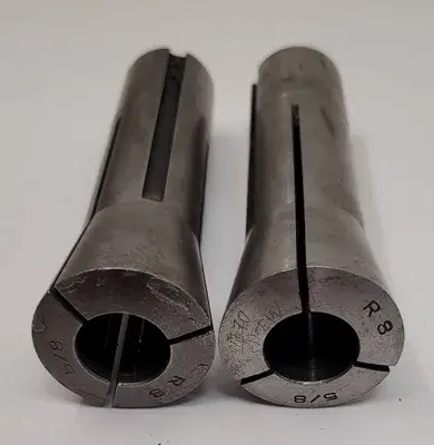 UNBRANDED R8 COLLETS - SET OF 14 (SIZES: 1IN, 7-3/8IN, 2-1/2IN, 1-3/4IN, 2-5/8IN, 1-7/16)