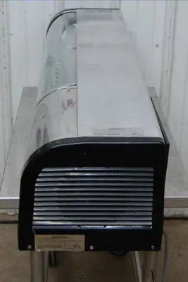 142-1264 Yoshimasa 4' Curved Glass Sushi Display Case Cooler YMSC4 R/L