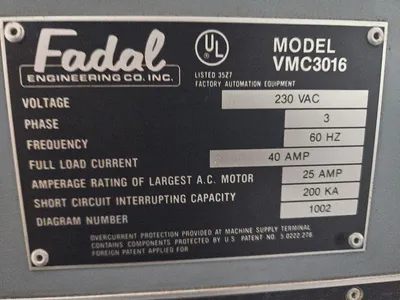 Used 1993 FADAL VMC-3016 Vertical Machining Centers Michigan US | Heavy Wall Consulting #1328041