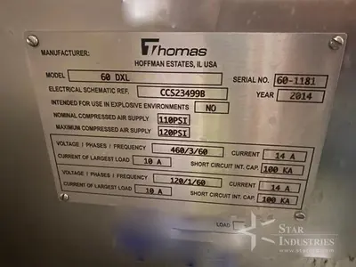 Used 2014 THOMAS ENGINEERING 60 DXL Tablet Coating California US | Star Industries #1254345