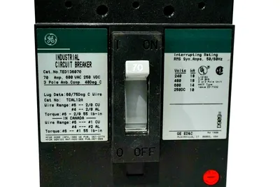 NEW GENERAL ELECTRIC TED136070WLFA CIRCUIT BREAKER TED136070