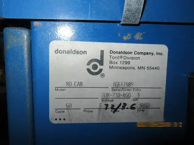 2803-550 Torit 3HP Cabinet Type Dust Collector Model 80