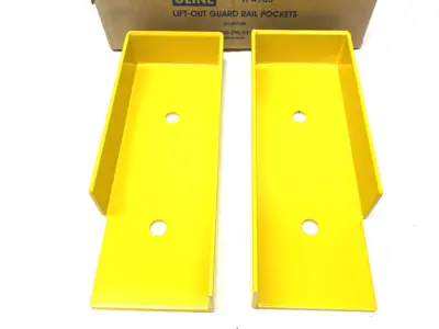 New | in-Stock ULINE Lift-Out Rail Pockets for Guard Rails, Yellow, Steel, PACKAGE OF Guard Rails Michigan US | Maverick Industrial Sales #1398160