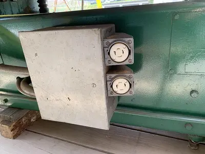 USED TIMESAVERS TB337-2HDA, 37" TOP & BOTTOM ABRASIVE PLANER SYSTEM