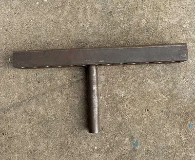 Metal  Spinning Tool Rest w/1" Post ~ Face is 15" x 2" w/ 3/4" Holes (5810)