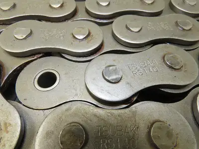 Tsubaki RS140-3-RP 3 Strand Roller Chain 1-3/4" Pitch Riveted 1" Roller 10 Feet