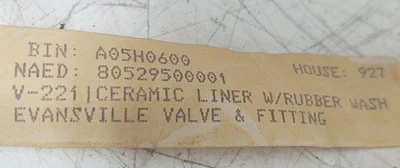 NEW Evansville Valve V-221