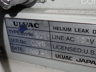 Used 2000 ULVAC HELIOT 301 Leak Testers Ohio US | HGR 24 #755450