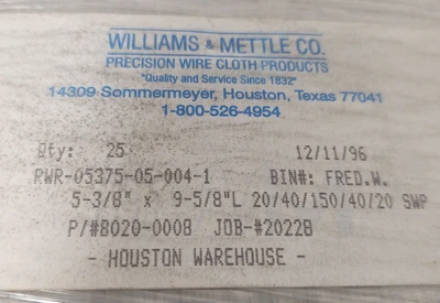 NEW William Mettle RWR-05375-05-004-1
