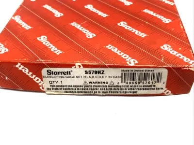 New | in-Stock Starrett Telescoping Gage Set (6) A,B,C,D,E,F In Case, 5/16" to 6" Bore Gages Michigan US | Maverick Industrial Sales #1402281
