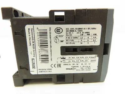 Siemens 3RT20161BB41 Power Contactor 24V Coil 600VAC 20A 3PH Lot Of 8