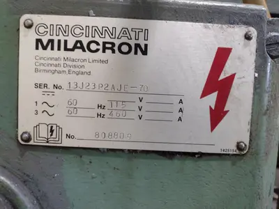#2 CINCINNATI MODEL #207 HORIZONTAL MILL WITH VERTICAL TOOLMAKERS OVERARM: STOCK #22270
