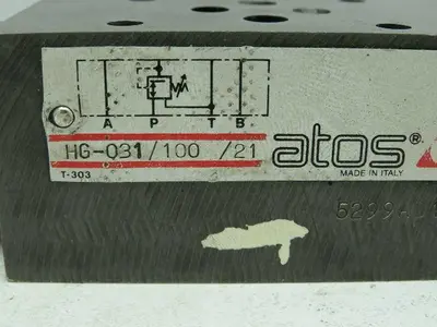 Atos HG-031/100/21 Hydraulic Pressure Reducing valve