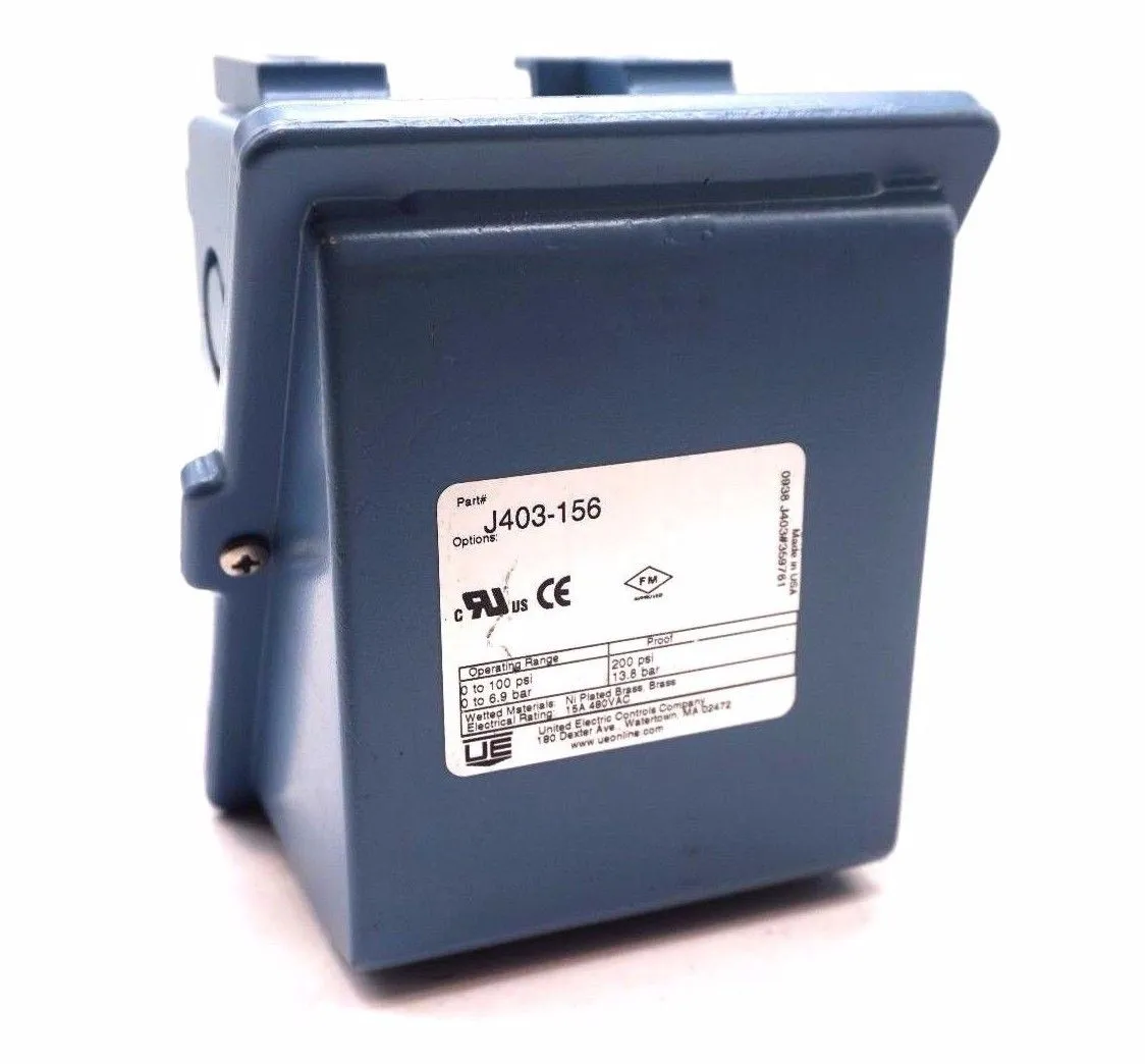 NEW UNITED ELECTRIC J403-156 PRESSURE SWITCH J403156