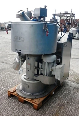GFT V 63-U perforate basket centrifuge, Hastelloy C22.