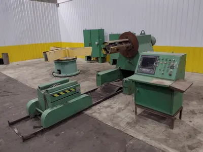 36" WIDE R-PANEL ASC ROLLFORMING LINE WITH REEL & CUT OFF, BECK CONTROLS