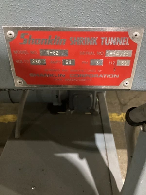 Used SHANKLIN T-62 Shrink Tunnels Michigan US | iGAM Industrial Marketplace #1360770