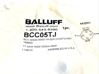 New | in-Stock Balluff BCC M425-0000-1A-003-VX44T2-050 Cable & Wire Michigan US | Maverick Industrial Sales #1391061